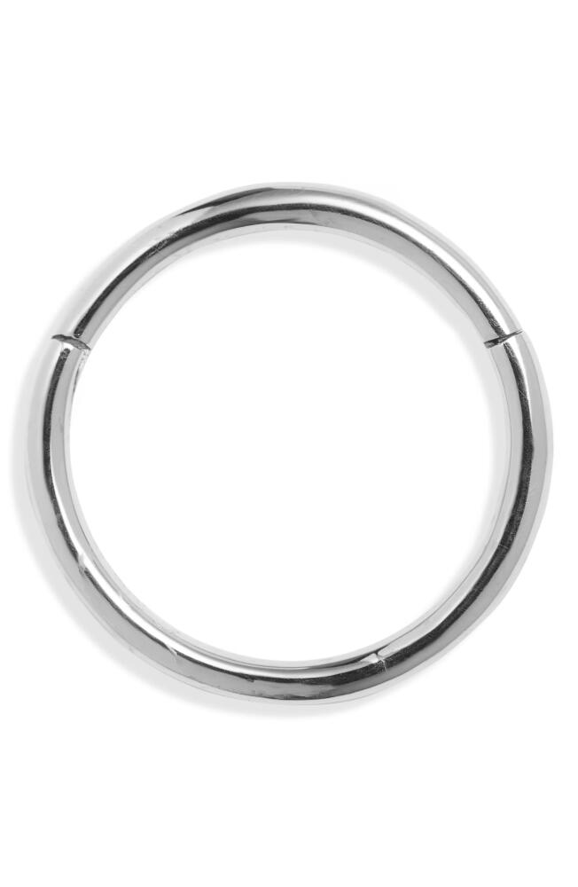 Maria Tash 14K Gold Plain Clicker in White Gold Cover