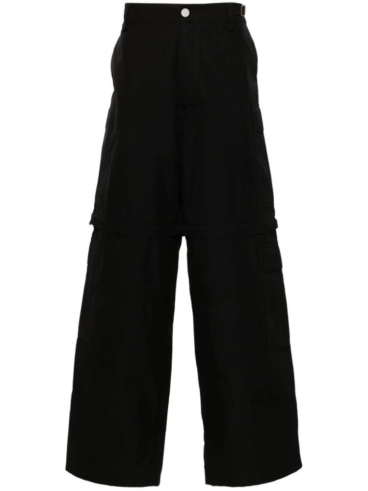 VTMNTS loose-cut cargo pants - Black Cover