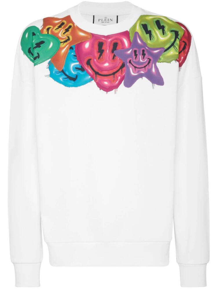 Philipp Plein Smile cotton sweatshirt - White Cover