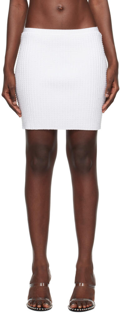 Alexander Wang White Crystal Miniskirt Cover