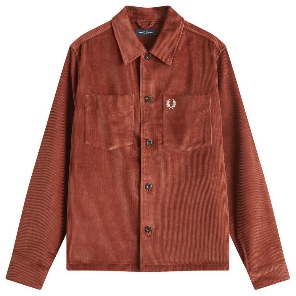 Fred Perry Men's Corduroy Overshirt in Whisky Brown Cover