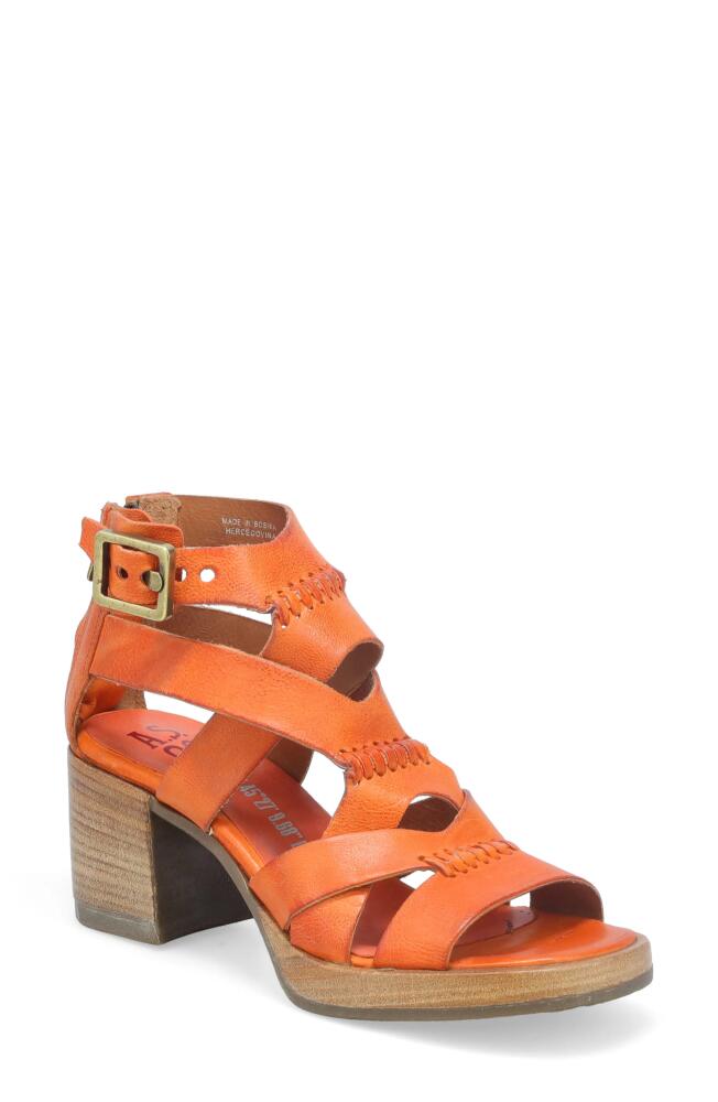 A. S.98 Alfred Ankle Strap Sandal in Orange Cover