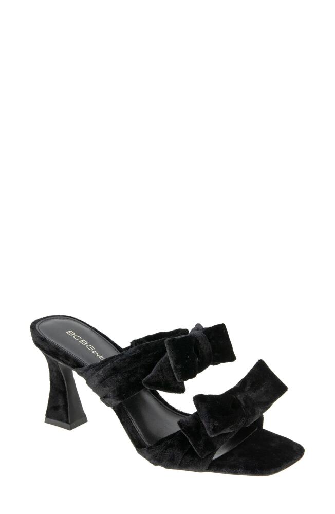 bcbg Ramira Slide Sandal in Black Velvet Cover