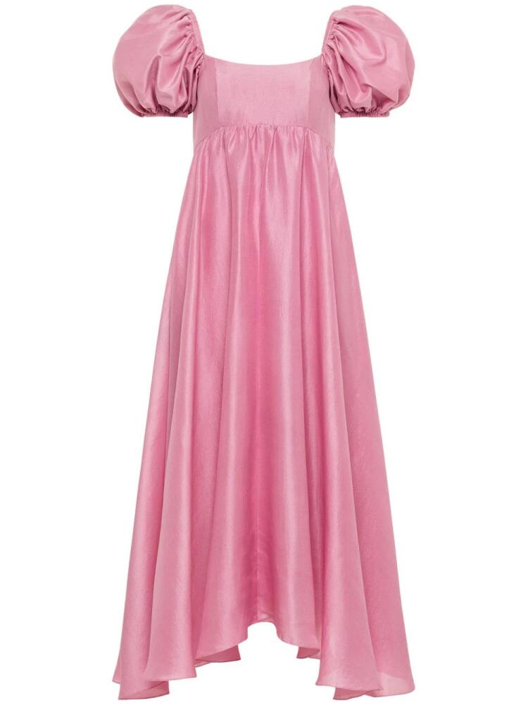 AZEEZA Rory silk midi dress - Pink Cover