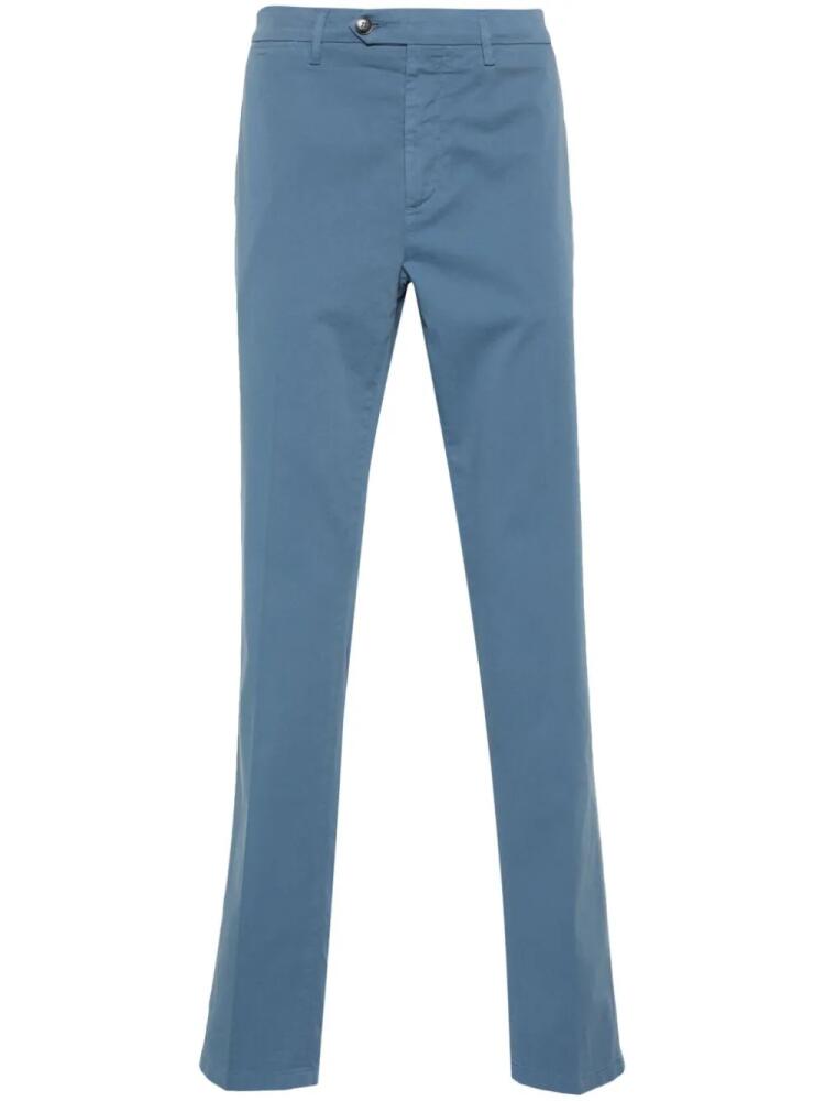 Canali slim-cut chino trousers - Blue Cover