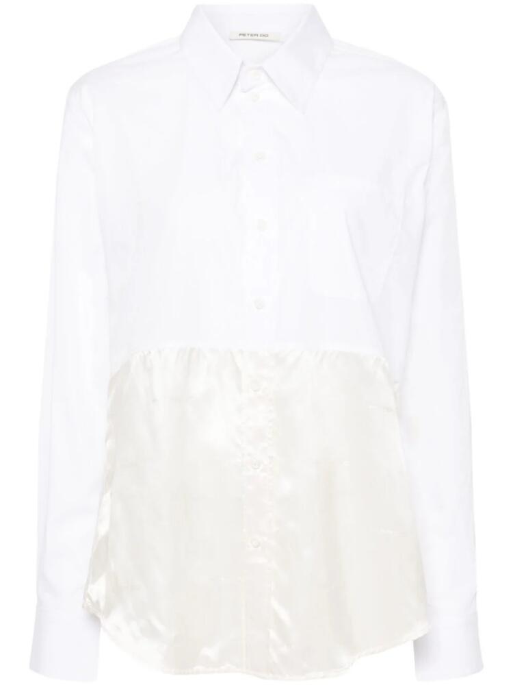 Peter Do logo-print panelled shirt - White Cover