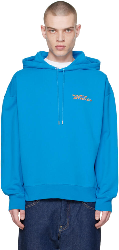 Maison Kitsuné Blue Go Faster Hoodie Cover