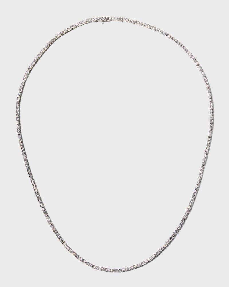 Memoire White Gold 4-Prong Diamond Line Necklace, 16.5"L, 3.5tcw Cover