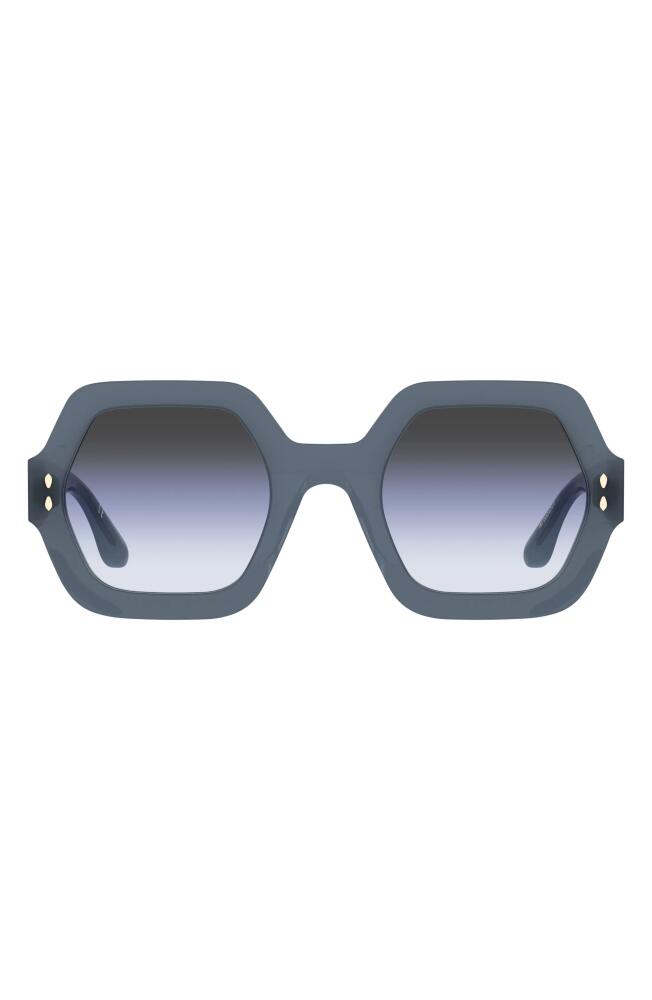 Isabel Marant 52mm Square Sunglasses in Blue/Grey Shaded Cover