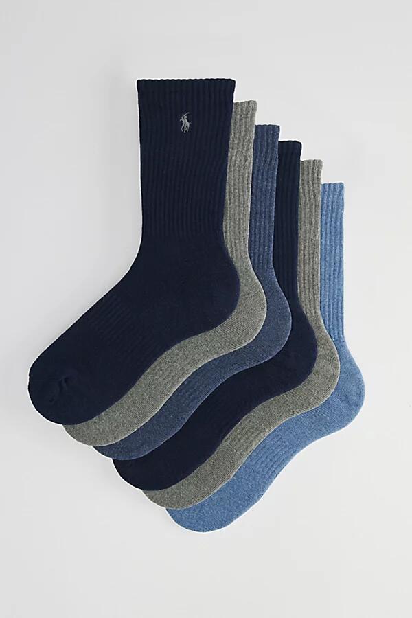 Polo Ralph Lauren Casual Crew Sock 6-Pack in Blue Cover