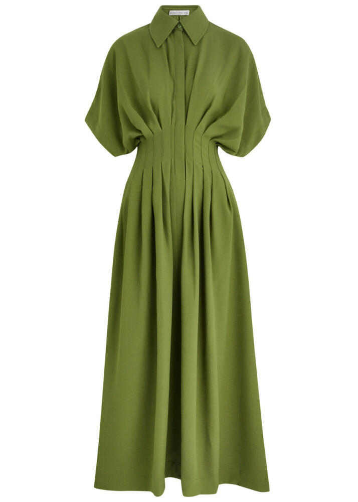 Palmer//harding Courage Maxi Shirt Dress - Olive Cover