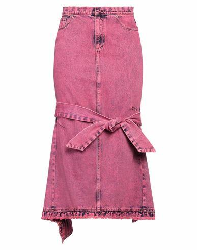 Cormio Woman Denim skirt Fuchsia Cotton Cover