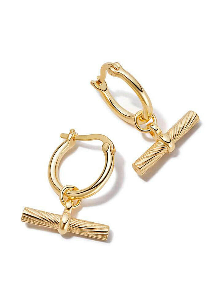 Daisy London X Estée Lalonde 18kt Gold-plated Hoop Earrings Cover