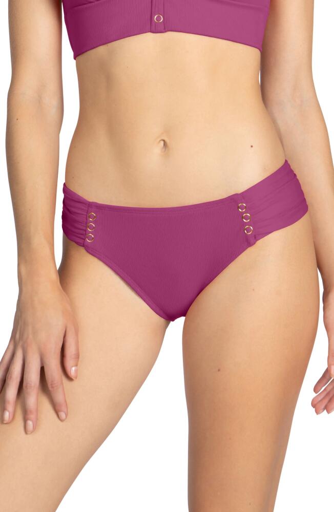 Robin Piccone Amy Side Tab Bikini Bottoms in Lotus Cover