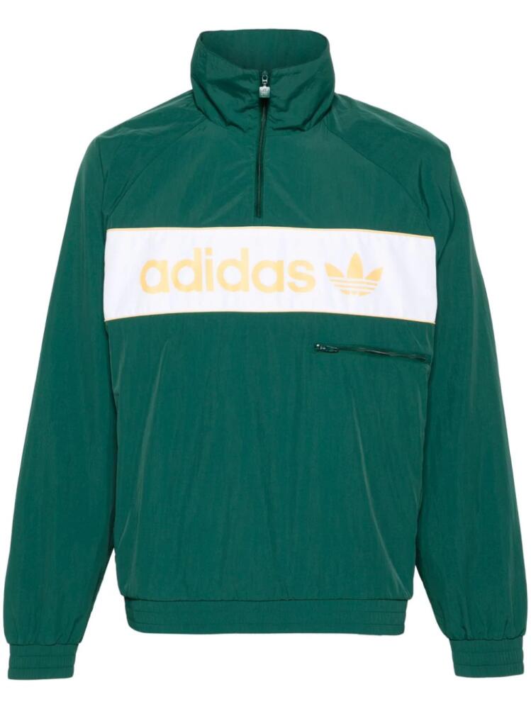 adidas contrasting-panel windbreaker jacket - Green Cover