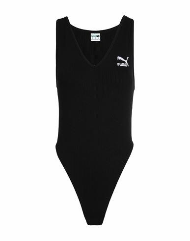 Puma 535688-01 Classics Ribbed Bodysuit Woman Top Black Cotton, Polyester, Elastane Cover