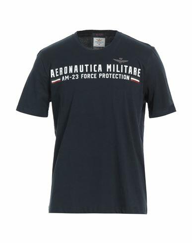 Aeronautica Militare Man T-shirt Midnight blue Cotton Cover