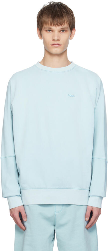 BOSS Blue Relaxed-Fit Sweatshirt Cover