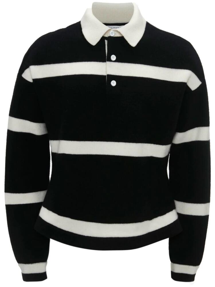 JW Anderson striped knitted jumper - Black Cover