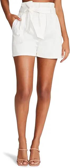 Steve Madden Seaside Cinch Shorts (White) Women's Shorts Cover