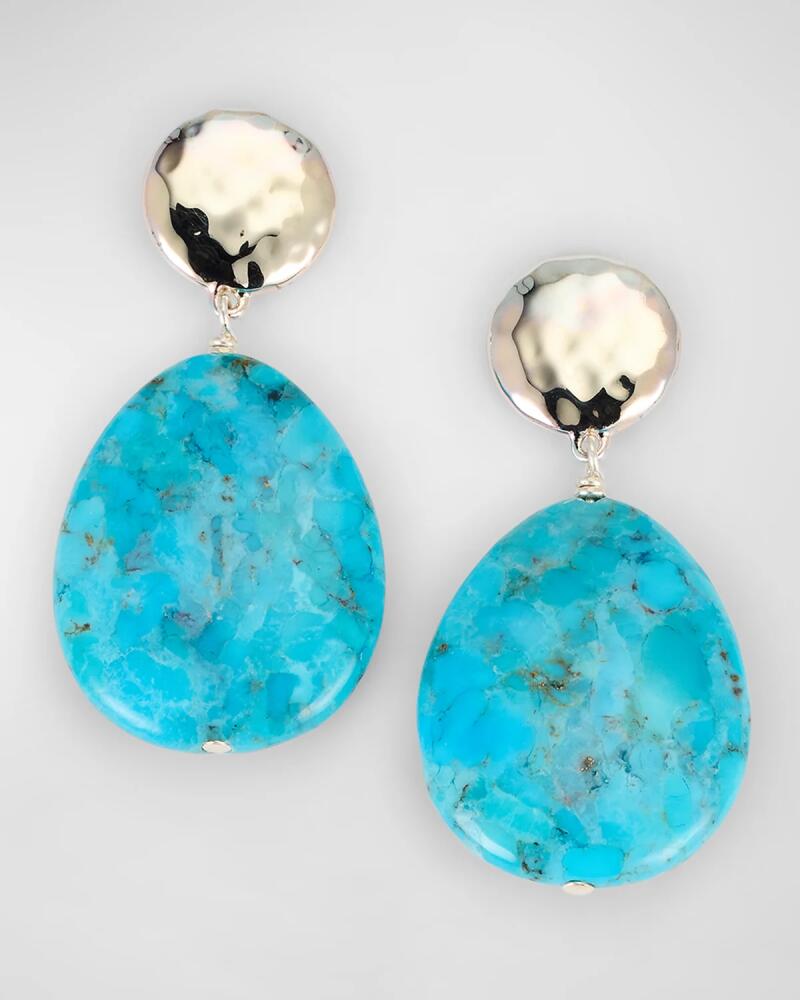 NEST Jewelry Silver and Turquoise Teardrop Earrings Cover