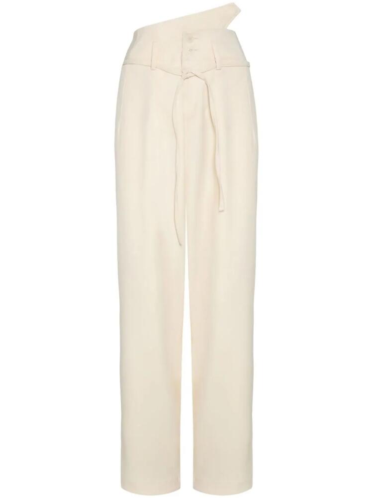 Uma | Raquel Davidowicz high-waisted straight-leg trousers - Neutrals Cover