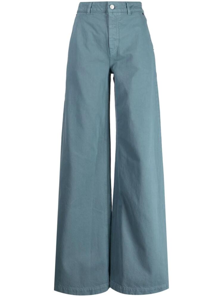 Del Core high-waist wide-leg trousers - Blue Cover