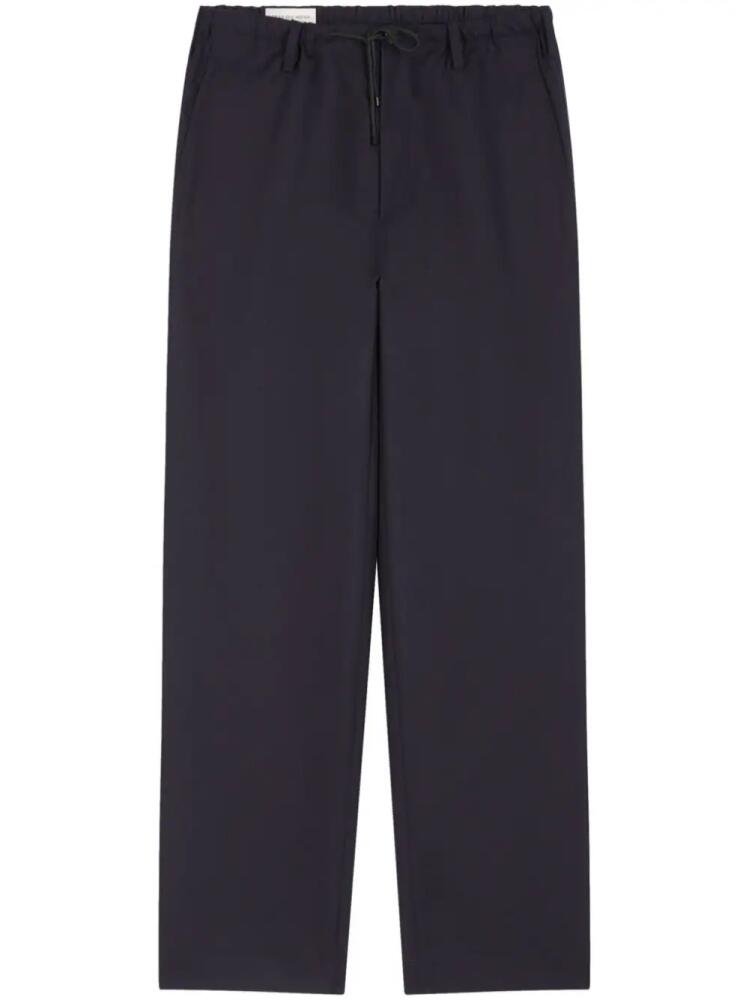 DRIES VAN NOTEN drawstring straight trousers - Blue Cover