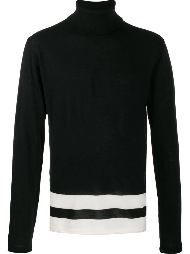 Paura stripe detail jumper - Black Cover