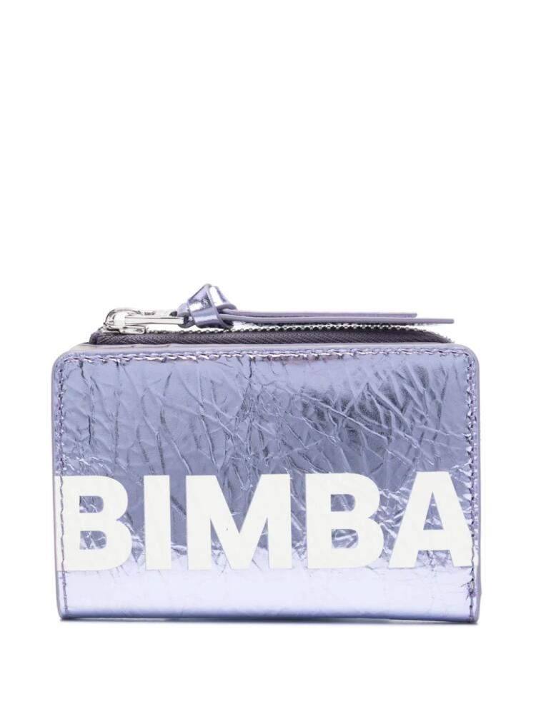 Bimba y Lola logo-print bi-fold leather wallet - Purple Cover