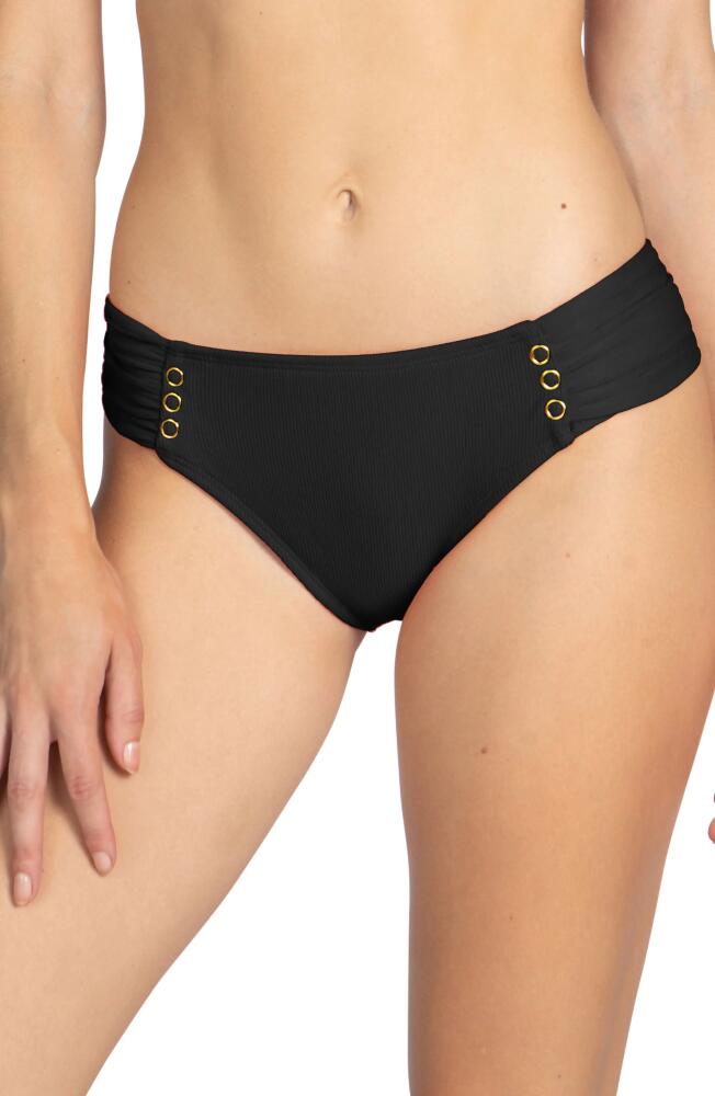 Robin Piccone Amy Side Tab Bikini Bottoms in Licorice Cover