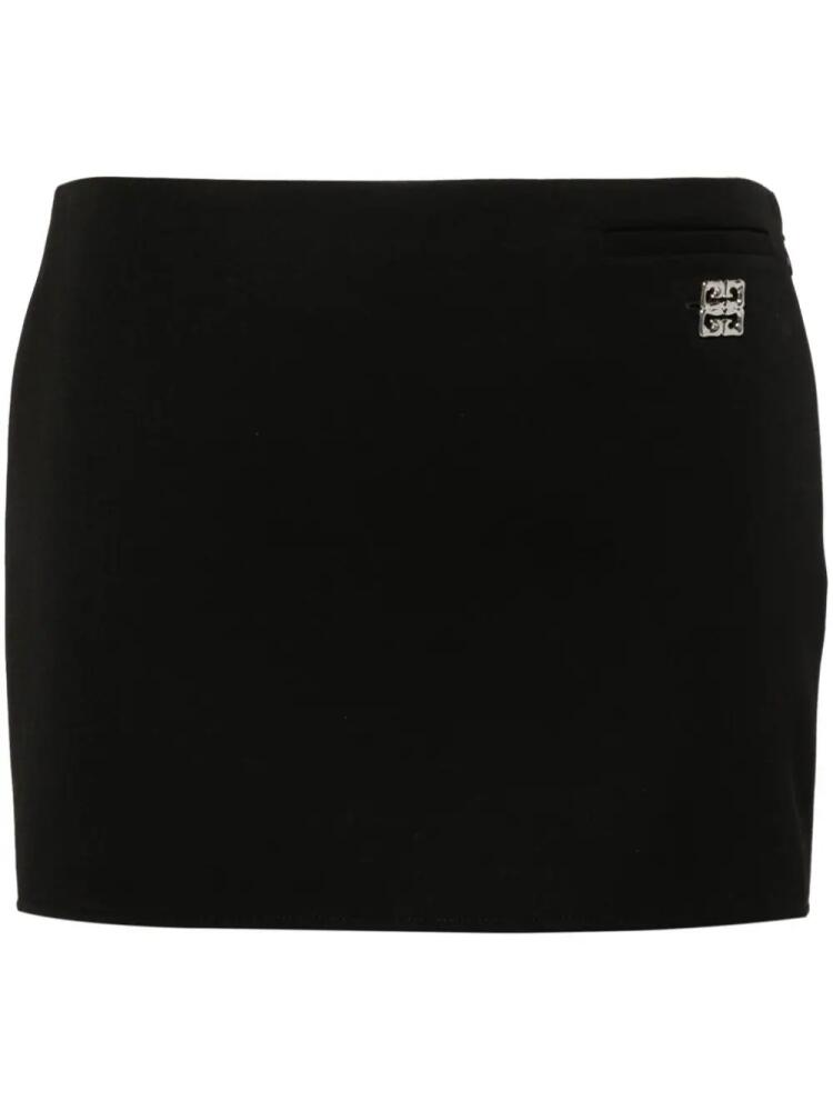 Givenchy 4G-plaque wool miniskirt - Black Cover