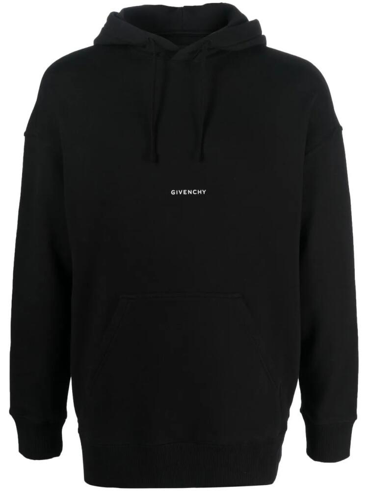 Givenchy logo-print drawstring hoodie - Black Cover