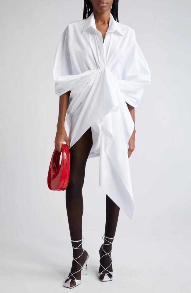 Coperni Knot Front Faux Wrap Shirt in Optic White Cover