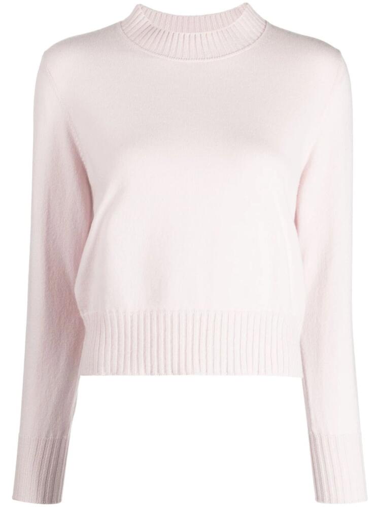 N.Peal cropped ribbed-knit cashmere jumper - Pink Cover