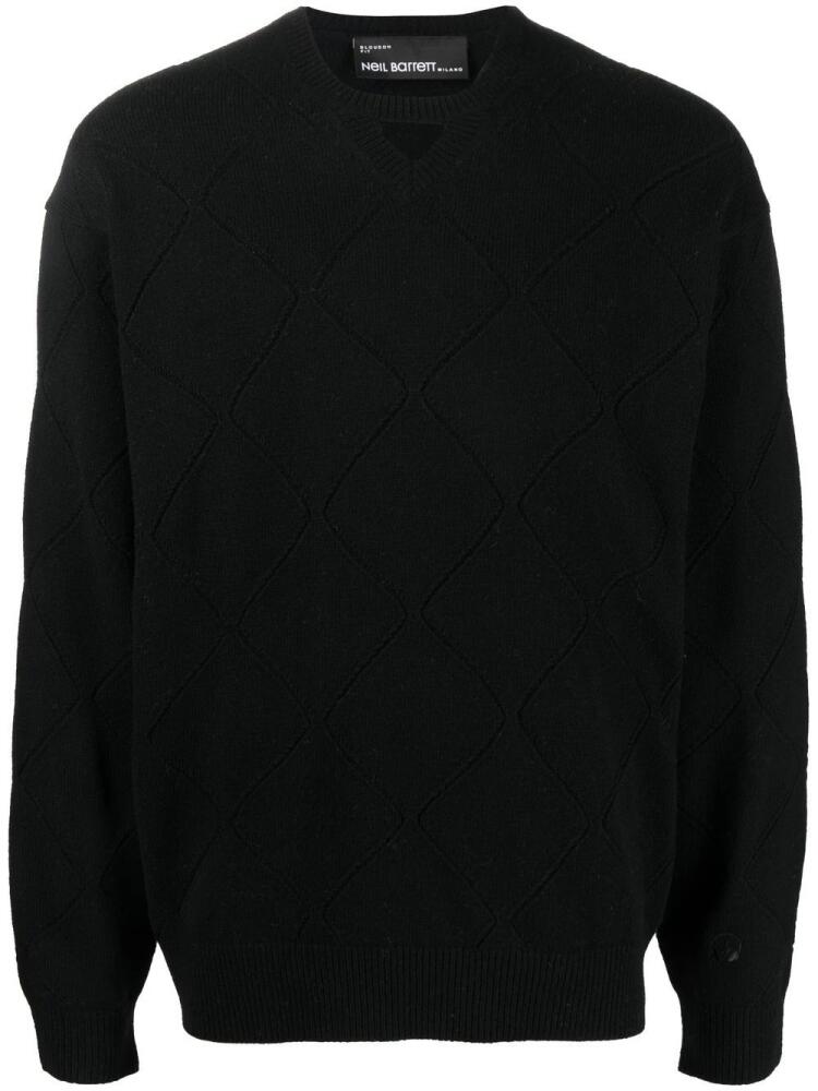 Neil Barrett diamond-pattern jumper - Black Cover