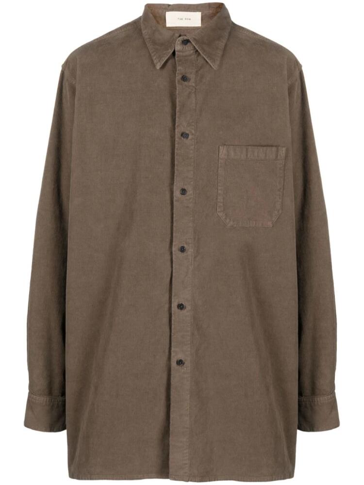 The Row Idro corduroy shirt - Brown Cover