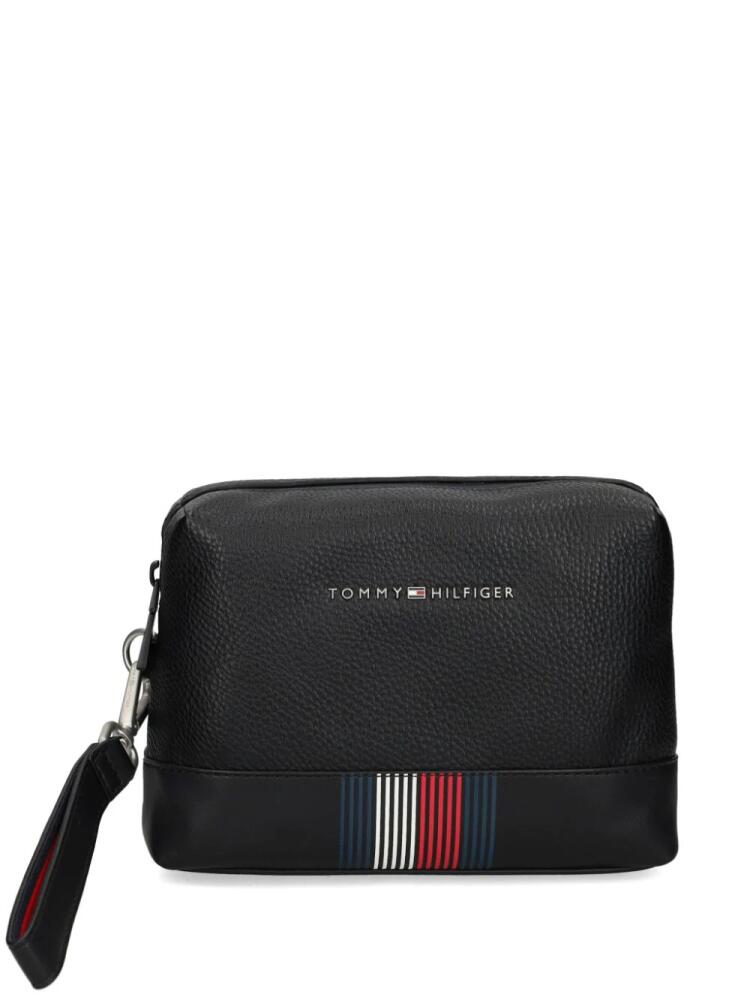 Tommy Hilfiger logo-lettering wash bag - Black Cover