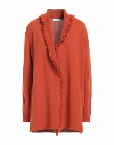 Diana Gallesi Woman Cardigan Rust Wool, Polyamide, Viscose, Cashmere Cover