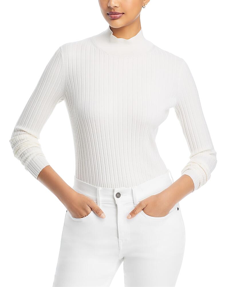 Lafayette 148 New York Ribbed Stand Collar Sweater Cover