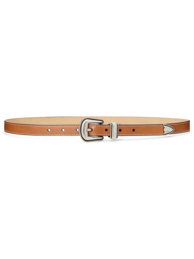 Polo Ralph Lauren contrast-stitching leather belt - Brown Cover