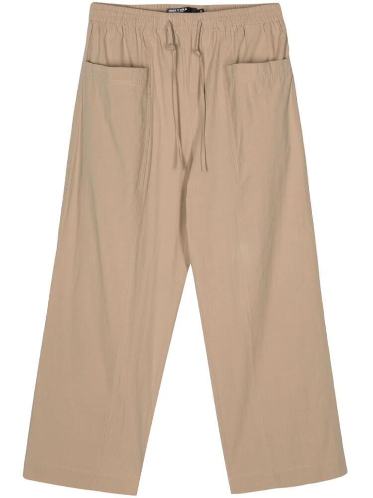 Bimba y Lola elasticated-waistband cropped trousers - Brown Cover