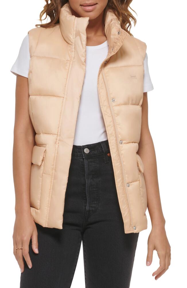 levi's Box Quilt Puffer Vest in Frappe Cover