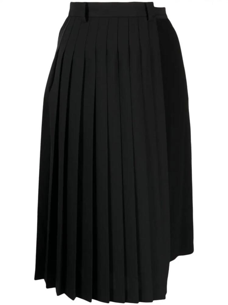 Undercover layered pleated midi skirt - Black Cover