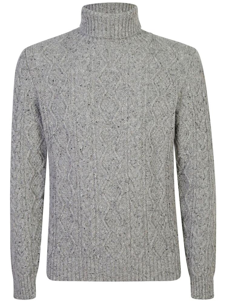 Cenere GB cable-knit roll-neck jumper - Grey Cover