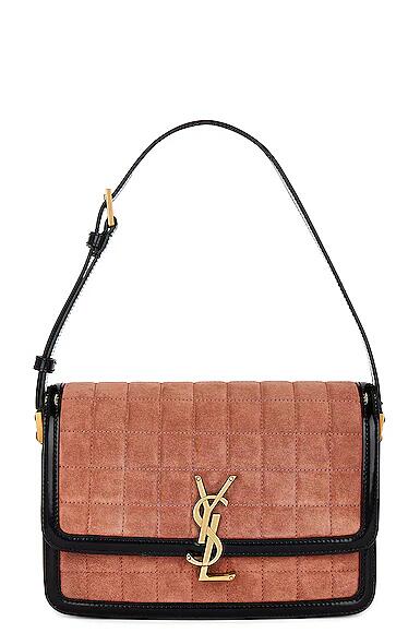 Saint Laurent Medium Solferino Satchel Bag in Blush Cover