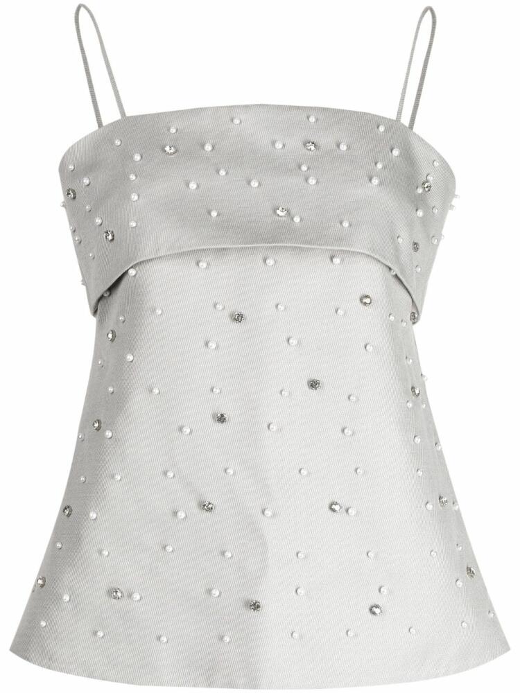 Stine Goya Una crystal-embellished top - Grey Cover