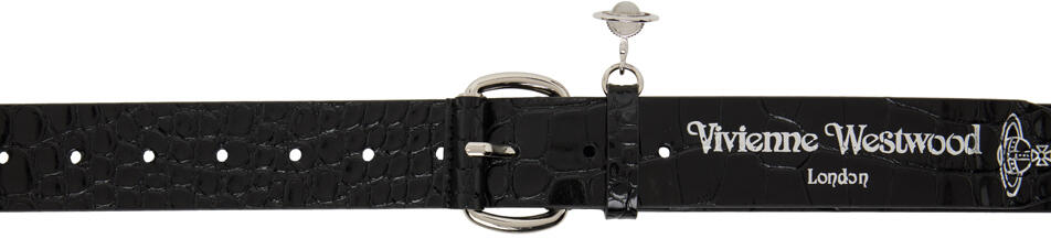 Vivienne Westwood Black Wide Alex Charm Belt Cover