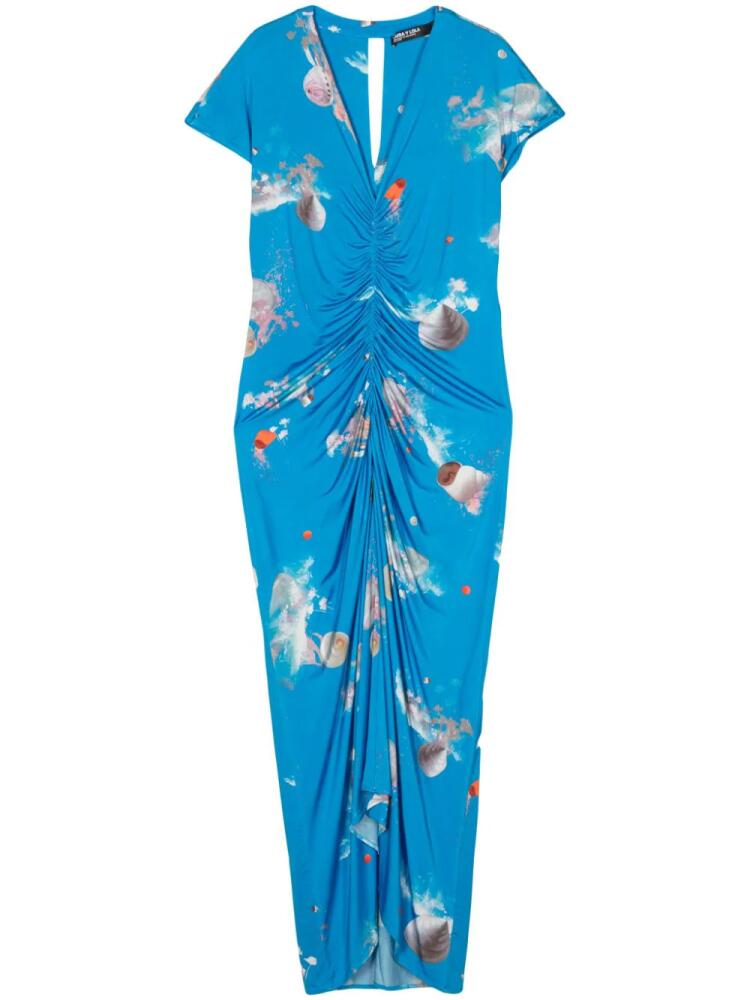 Bimba y Lola shell-print dress - Blue Cover