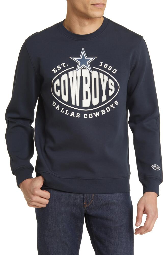 BOSS x NFL Crewneck Sweatshirt in Dallas Cowboys Dark Blue Cover